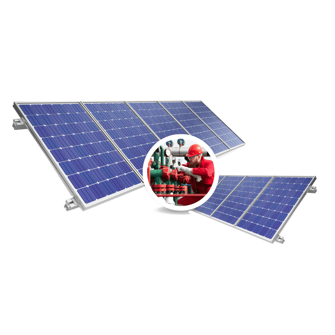 image of Solar and gas line 